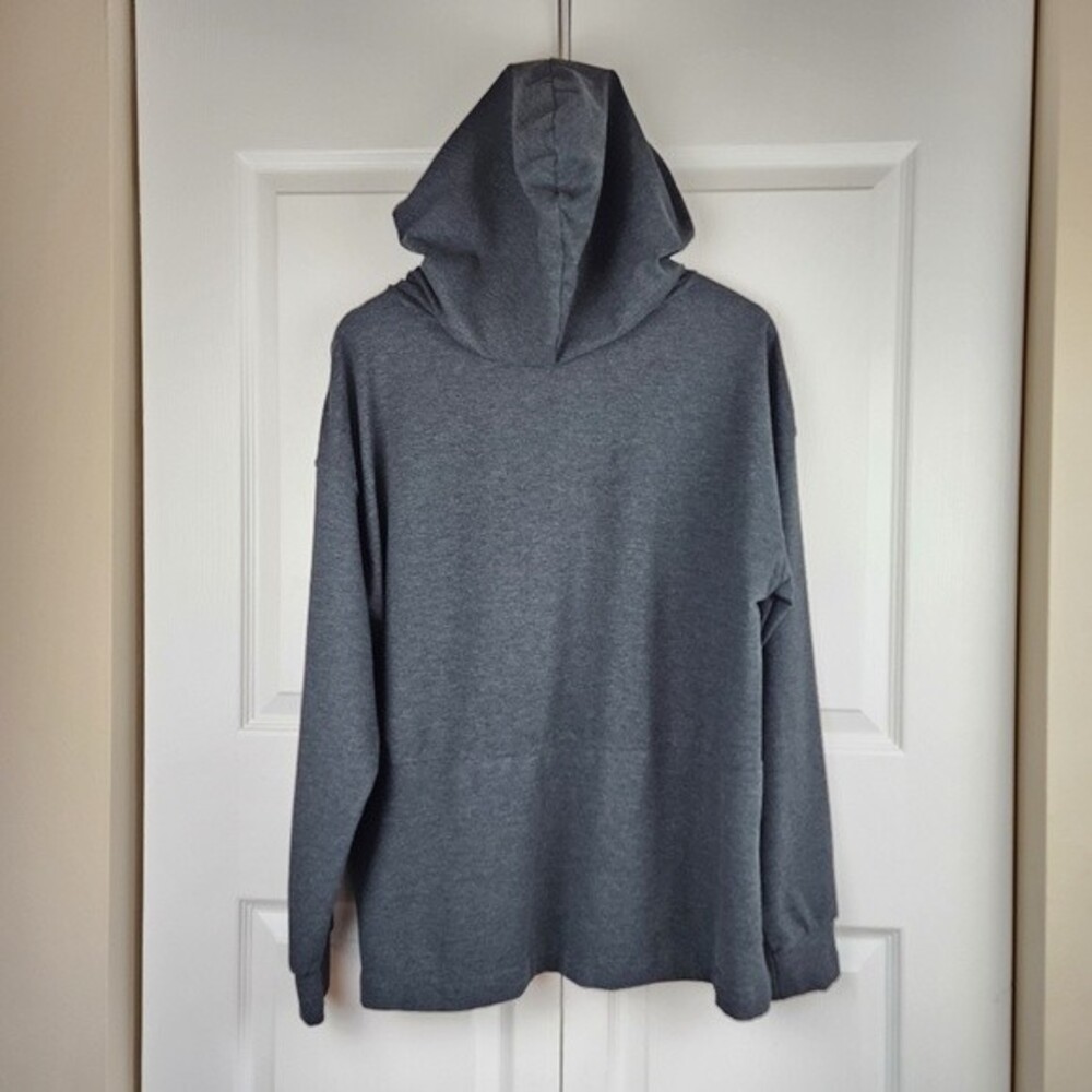 Zella Grey Pullover Hoodie Athletic Sweatshirt Modal Blend Size L Nordstrom Top - Picture 10 of 16